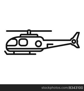 Help rescue helicopter icon outline vector. Air transport. Aerial guard. Help rescue helicopter icon outline vector. Air transport