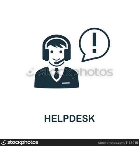 Helpdesk vector icon illustration. Creative sign from icons collection. Filled flat Helpdesk icon for computer and mobile. Symbol, logo vector graphics.. Helpdesk vector icon symbol. Creative sign from icons collection. Filled flat Helpdesk icon for computer and mobile
