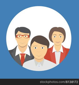 Helping an Individual Person, Student, Business Concept. Vector Illustration EPS10