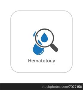 Hematology Icon. Flat Design. Isolated Illustration. Two color.. Hematology Icon. Flat Design.