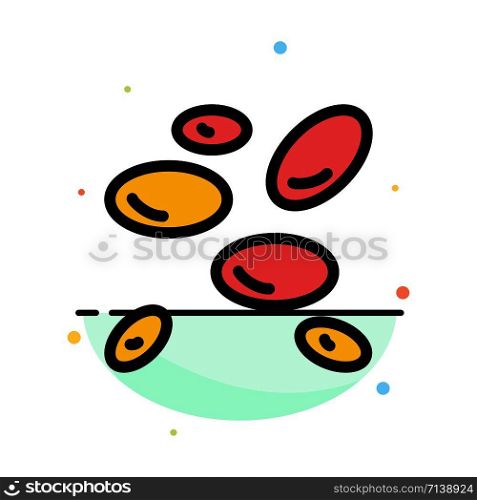 Hematology, Wbcs, White Blood Cells, White Cells Abstract Flat Color Icon Template