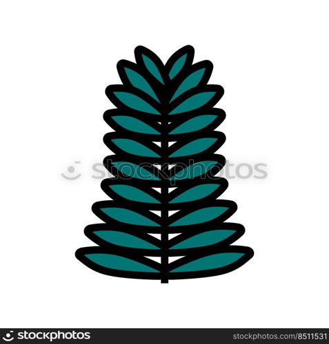 hemlock leaf color icon vector. hemlock leaf sign. isolated symbol illustration. hemlock leaf color icon vector illustration