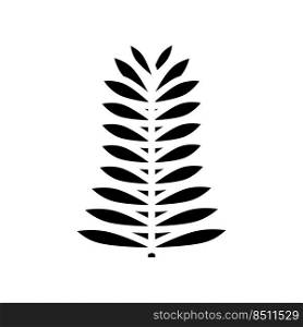 hemlock leaf glyph icon vector. hemlock leaf sign. isolated symbol illustration. hemlock leaf glyph icon vector illustration