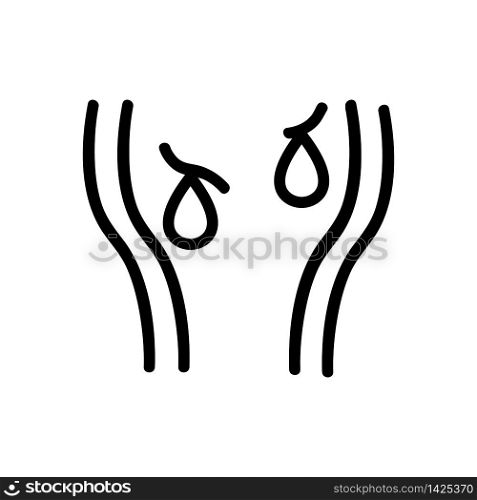 hemorrhoids icon vector. hemorrhoids sign. isolated contour symbol illustration. hemorrhoids icon vector outline illustration