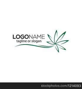 Hemp leaf logo design for Medical Cannabis clinic