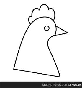 Hen icon. Outline illustration of hen vector icon for web. Hen icon, outline style