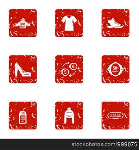 Hen icons set. Grunge set of 9 hen vector icons for web isolated on white background. Hen icons set, grunge style