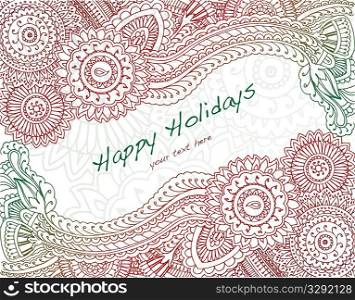Henna in holiday colors form text area.