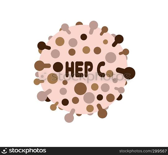 Hepatitic C virus liver disease vector illustration on a white background isolated