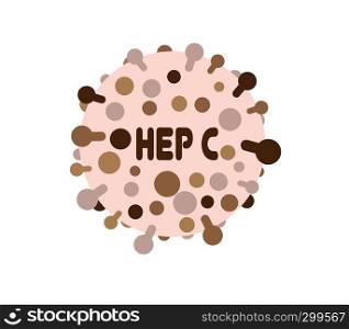 Hepatitic C virus liver disease vector illustration on a white background isolated