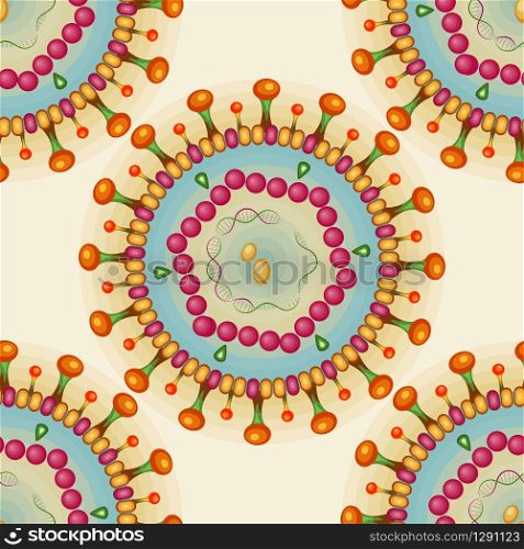 Hepatitis B virus. Seamless pattern. Vector Illustration.. Hepatitis B virus. Seamless pattern.