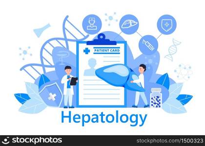 Hepatologist concept vector for medical landing page. Hepatitis A, B, C, D, cirrhosis illustration, world hepatitis day. Tiny doctors treat the liver. Hepatology specialists are working.. Hepatologist concept vector for medical landing page. Hepatitis A, B, C, D, cirrhosis illustration and world hepatitis day. Tiny doctors treat the liver. Hepatology specialists are working.