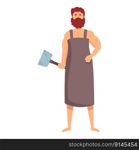 Hephaestus icon cartoon vector. Greek god. Ancient ares. Hephaestus icon cartoon vector. Greek god