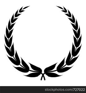 Heraldic wreath icon. Simple illustration of heraldic wreath vector icon for web. Heraldic wreath icon, simple style