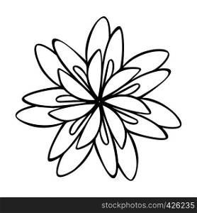 Herb flower icon. Simple illustration of herb flower vector icon for web design isolated on white background. Herb flower icon, simple style
