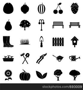 Herb icons set. Simple set of 25 herb vector icons for web isolated on white background. Herb icons set, simple style
