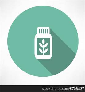 herb medicine icon. Flat modern style vector illustration
