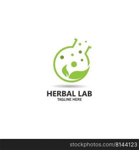 Herbal lab vector icon illustration design 