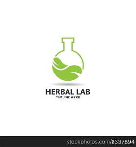 Herbal lab vector icon illustration design 