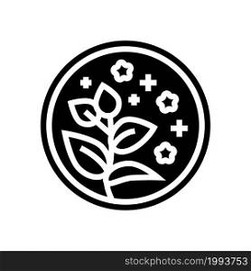 herbal natural cosmetic glyph icon vector. herbal natural cosmetic sign. isolated contour symbol black illustration. herbal natural cosmetic glyph icon vector illustration