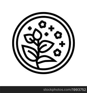 herbal natural cosmetic line icon vector. herbal natural cosmetic sign. isolated contour symbol black illustration. herbal natural cosmetic line icon vector illustration