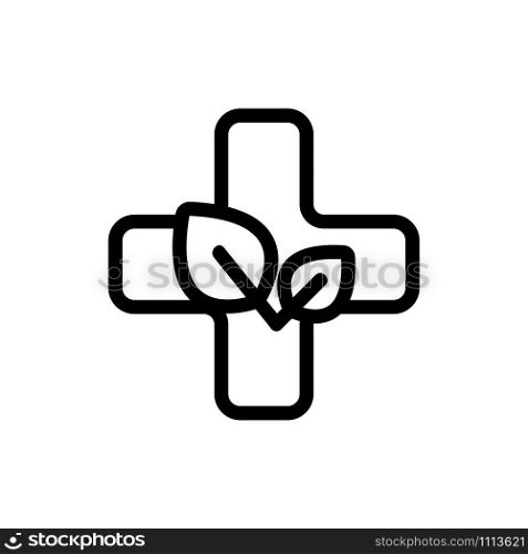 herbal treatment icon vector. Thin line sign. Isolated contour symbol illustration. herbal treatment icon vector. Isolated contour symbol illustration