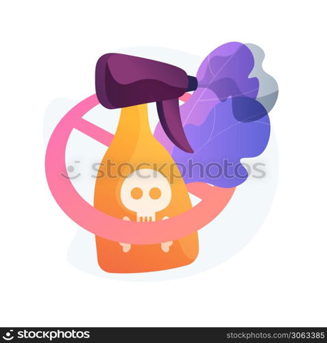 Herbicide ban abstract concept vector illustration. Stop herbicide use, reduce harmful agrochemicals, organic farming, green agricultural practice, insecticide and pesticide ban abstract metaphor.. Herbicide ban abstract concept vector illustration.