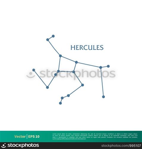Hercules - Constellation Star Icon Vector Logo Template Illustration Design. Vector EPS 10.