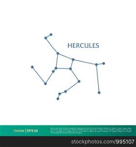 Hercules - Constellation Star Icon Vector Logo Template Illustration Design. Vector EPS 10.