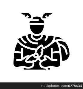 heracles greek god ancient glyph icon vector. heracles greek god ...