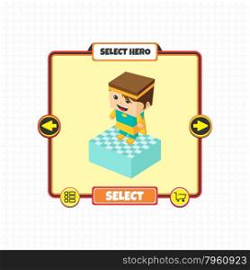 hero character option game assets element vector art graphic design illustration
