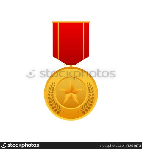 Hero of the Soviet Union gold star award. Illustration on white background. Vector stock illustration. Hero of the Soviet Union gold star award. Illustration on white background. Vector stock illustration.