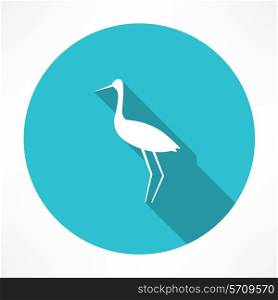 heron icon. Flat modern style vector illustration