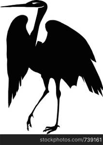 heron silhouette vector Illustration eps 10