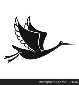 Heron stork icon simple vector. Fly bird. Baby nest. Heron stork icon simple vector. Fly bird