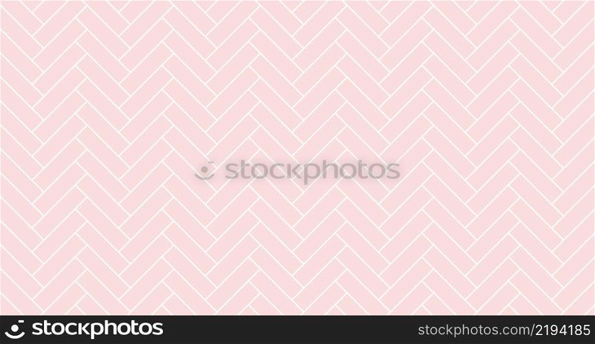 Herringbone tile pattern. Diagonal pink ceramic bricks background. Vector seamless illustration.. Herringbone tile pattern. Diagonal pink ceramic bricks background. Vector seamless illustration