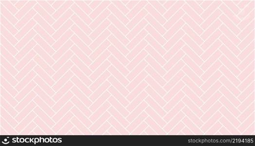 Herringbone tile pattern. Diagonal pink ceramic bricks background. Vector seamless illustration.. Herringbone tile pattern. Diagonal pink ceramic bricks background. Vector seamless illustration