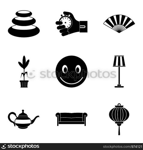 Hesitate icons set. Simple set of 9 hesitate vector icons for web isolated on white background. Hesitate icons set, simple style