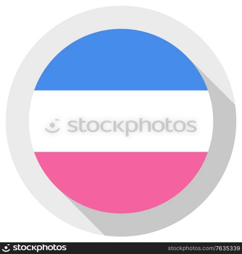 Heterosexual Flag proposed design, round shape icon on white background, vector illustration