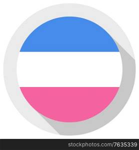 Heterosexual Flag proposed design, round shape icon on white background, vector illustration
