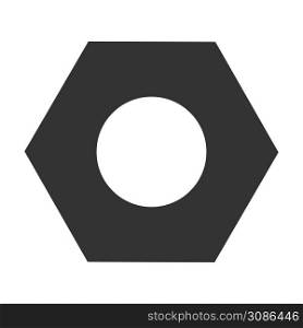 Hex nut icon. Web setting illustration symbol. Sign metalware vector neumorphism.