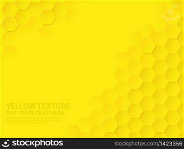 Hex texture. Yellow honeycomb geometric pattern, abstract chemistry technology science hexagonal modern paper cut origami vector textured wallpaper. Hex texture. Yellow honeycomb geometric pattern, abstract chemistry technology science hexagonal modern paper cut origami vector wallpaper