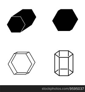 hexagon 3d icon vector template illustration logo design