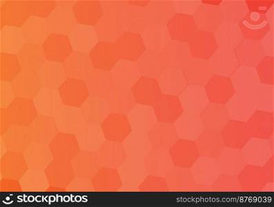 hexagon abstract background honeycomb shape orange gradient   Vector