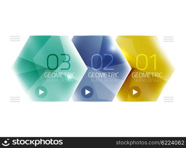 Hexagon abstract geometric background. Hexagon abstract geometric background with shiny light effects. Vector info ui elements