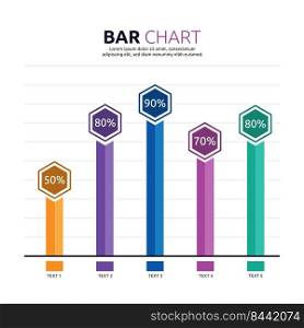 Hexagon Bar Graphic Chart Statistic Data Infographic
