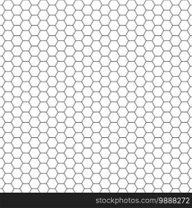 Hexagon bee hive black and white pattern seamless background vector illustration.