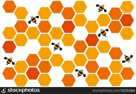 hexagon bee hive design art and space background vector EPS10