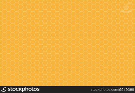 Hexagon Beehive Honeycomb yellow pattern seamless background vector illustration.