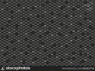 Hexagon black carbon seamless pattern. Abstract background